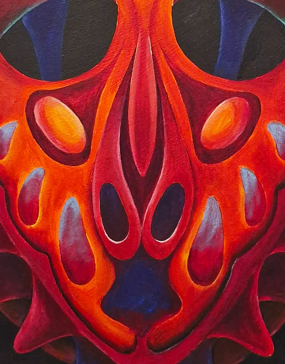 Image of Heart by Oksana Lopokha, size: 60x80, made of Acrylic, Painting medium, part of the "Figures" series, priced at $1000 Photo 3 of 6.