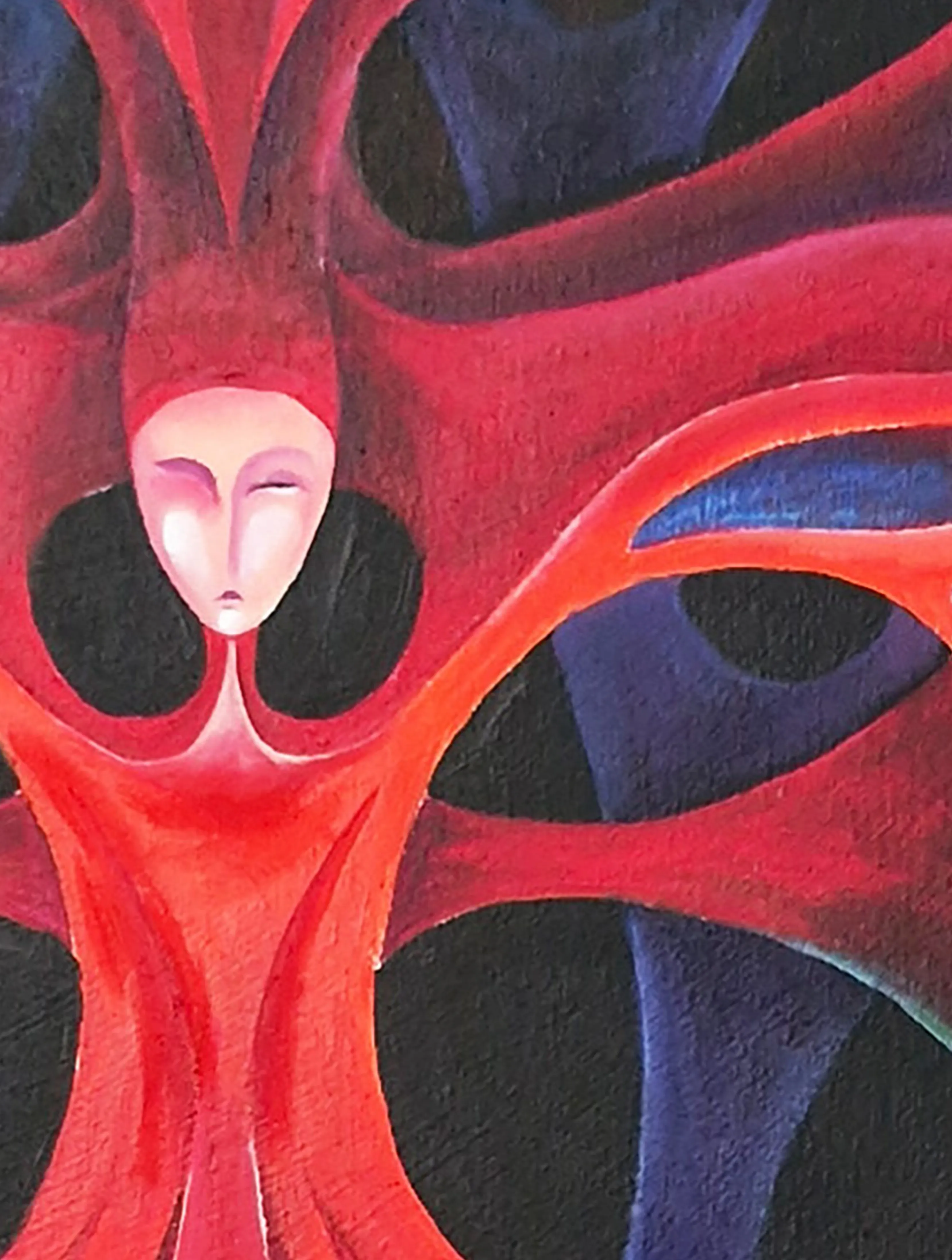 Image of Heart by Oksana Lopokha, size: 60x80, made of Acrylic, Painting medium, part of the "Figures" series, priced at $1000 Photo 6 of 6.