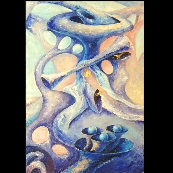 Image of Dream 2. Triptych by Oksana Lopokha, size: 40x60, made of Oil Paints, Painting medium, from Ukraine, part of the "Figures" series, priced at $800