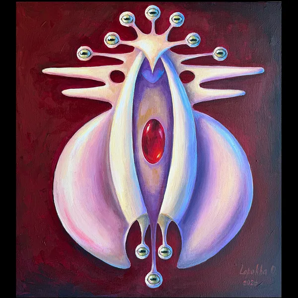 Image of Погляд хранителя by Oksana Lopokha, size: 45х49, Painting medium, part of the Keepers series, priced at $650