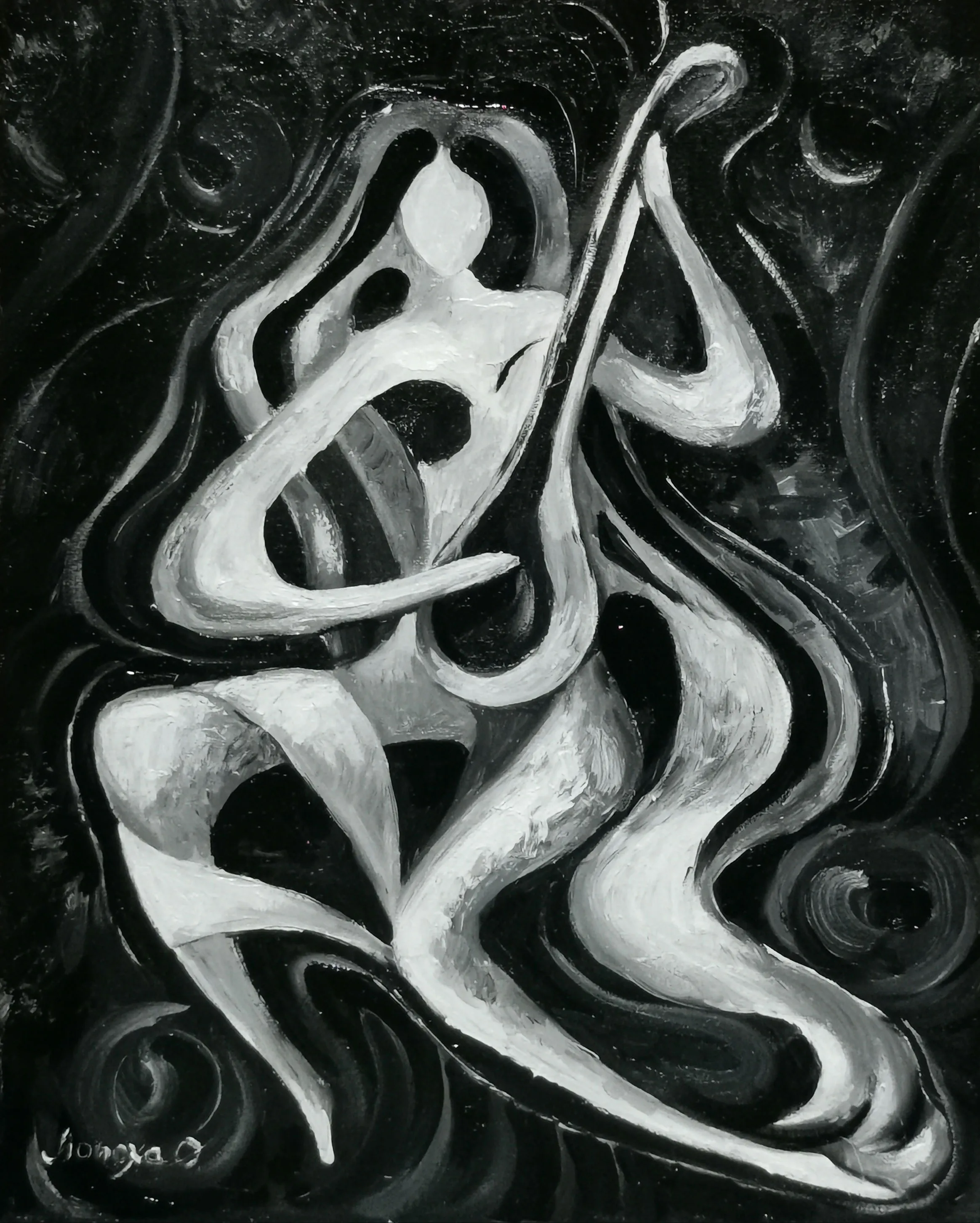 Image of Гармонія потоку 1 by Oksana Lopokha, size: 30х40, Painting medium, part of the Ритм і рух series, priced at $350 Photo 1 of 6.