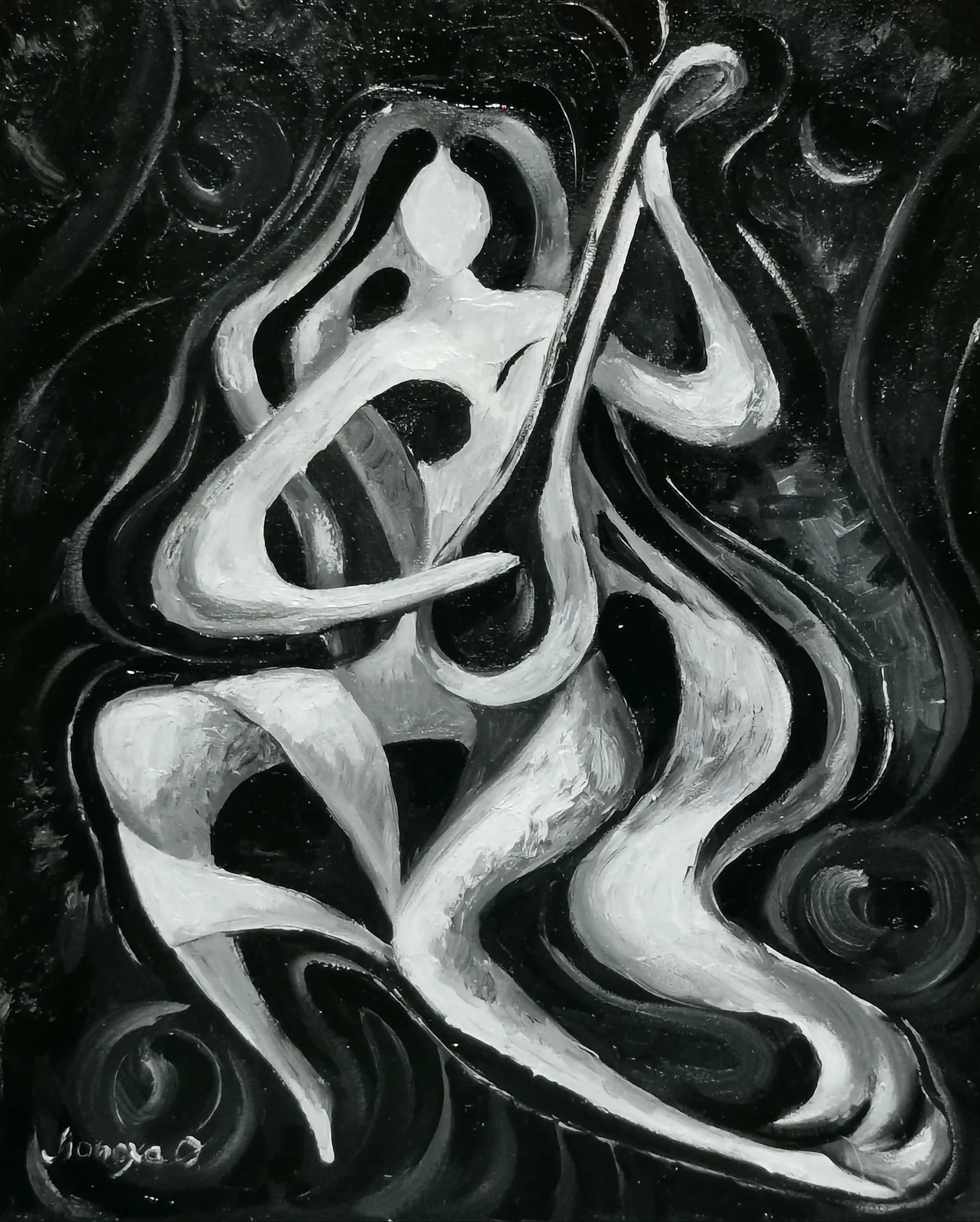 Image of Гармонія потоку 1 by Oksana Lopokha, size: 30х40, Painting medium, part of the Ритм і рух series, priced at $350 Photo 1 of 6.