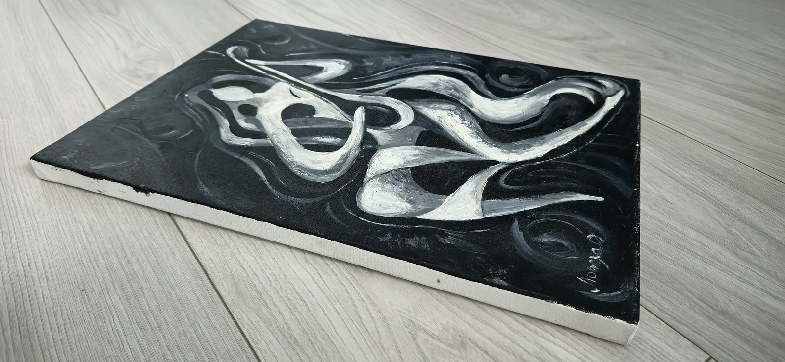 Image of Гармонія потоку 1 by Oksana Lopokha, size: 30х40, Painting medium, part of the Ритм і рух series, priced at $350 Photo 6 of 6.
