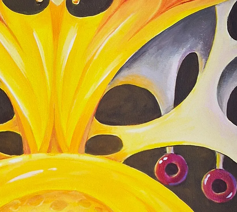 Image of Other World by Oksana Lopokha, size: 50x70, made of Acrylic, Painting medium, from Ukraine, part of the "Figures" series, priced at $960 Photo 2 of 4.