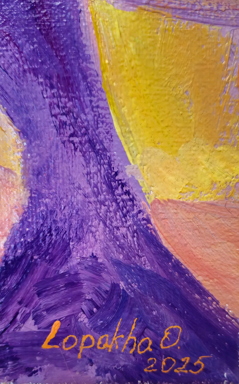 Image of Birth of Light by Oksana Lopokha, size: 50x20, made of Oil on canvas, Painting medium, from Ukraine, part of the "Figures" series, priced at $400 Photo 4 of 4.