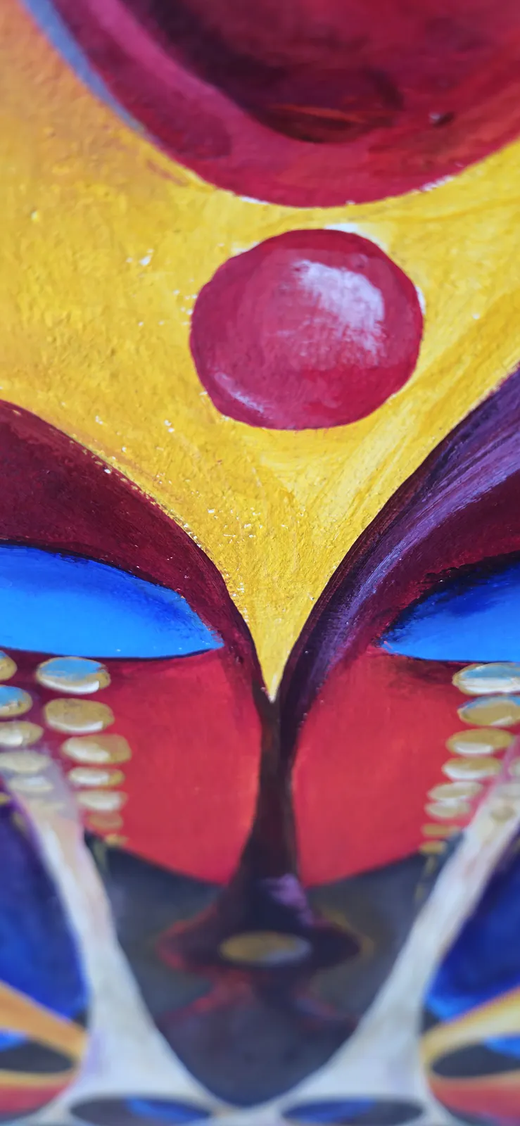 Image of Presence by Oksana Lopokha, size: 50x80, made of Acrylic on canvas, Painting medium, from Vyshhorod, part of the Keepers series, priced at $1200 Photo 2 of 5.