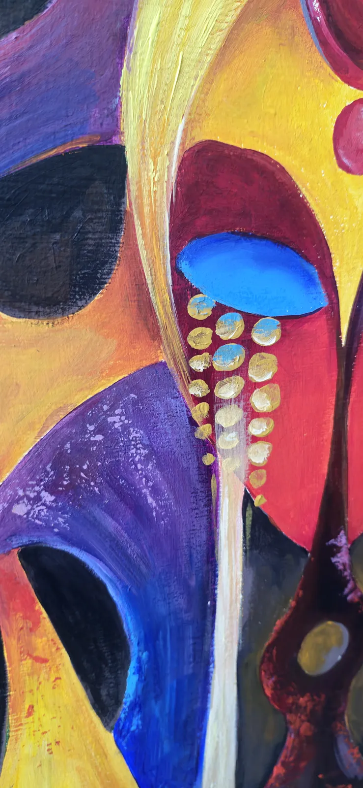 Image of Presence by Oksana Lopokha, size: 50x80, made of Acrylic on canvas, Painting medium, from Vyshhorod, part of the Keepers series, priced at $1200 Photo 4 of 5.